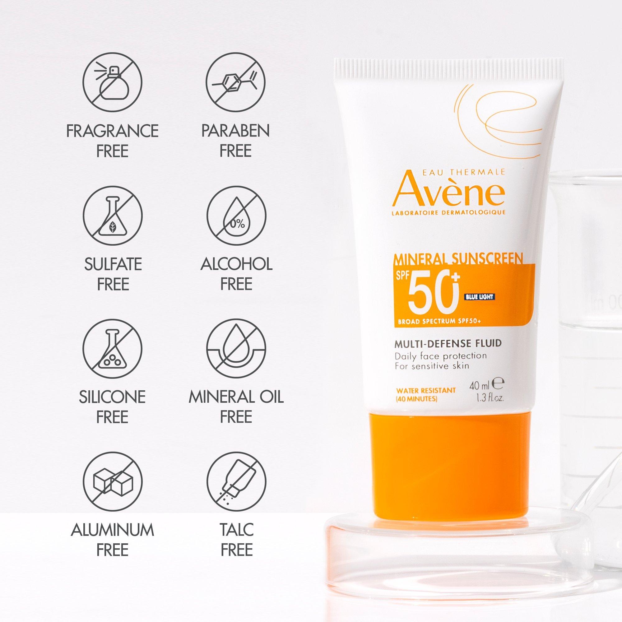 Минеральный солнцезащитный флюид многосторонней защиты SPF 50+ Avène — фото 6