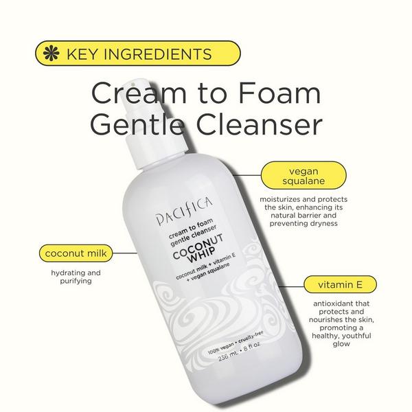 Pacifica Coconut Whip Cream To Foam Gentle Cleanser #5