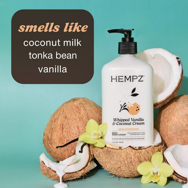 Hempz - 17 oz Whipped Vanilla & Coconut Cream Body Moisturizer