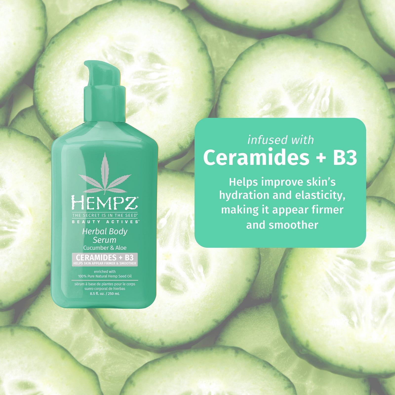Cucumber and Aloe Herbal Body Serum With Ceramides & B3