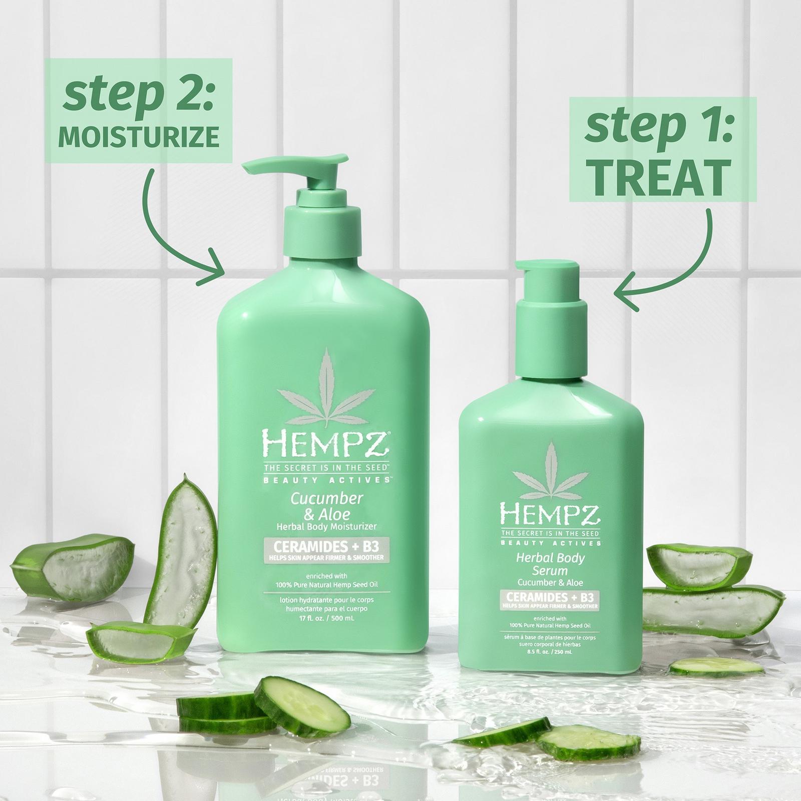 Cucumber and Aloe Herbal Body Serum With Ceramides & B3
