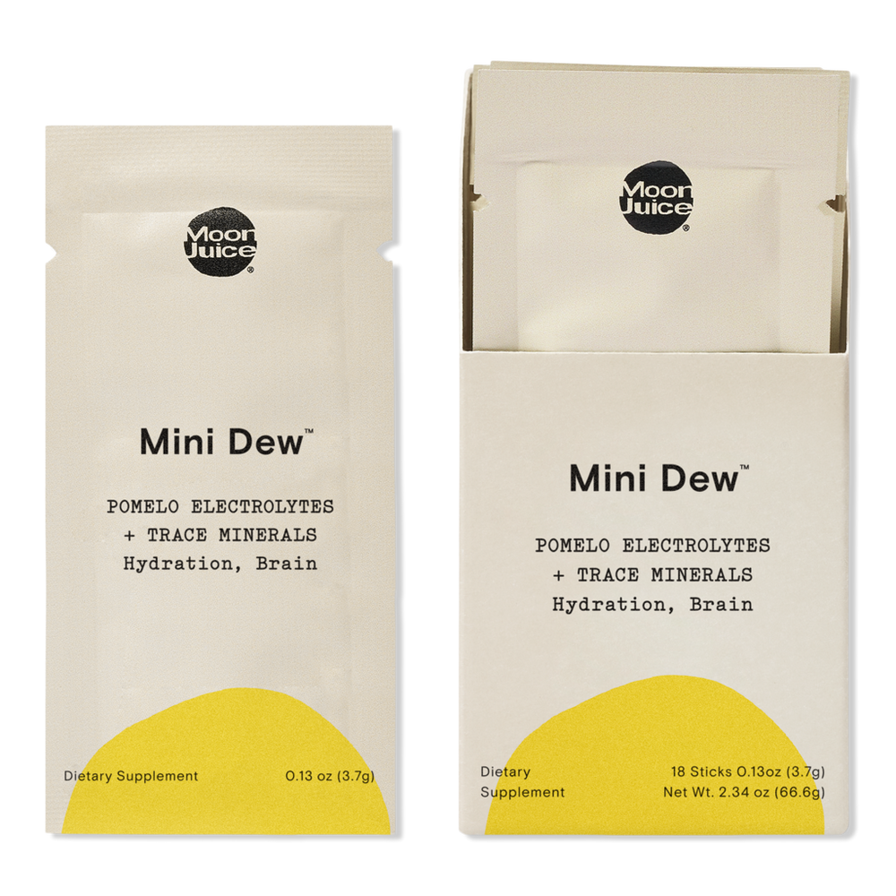 Moon Juice Mini Dew Electrolyte + Mineral Supplement Powder Sticks, - Pomelo Grapefruit