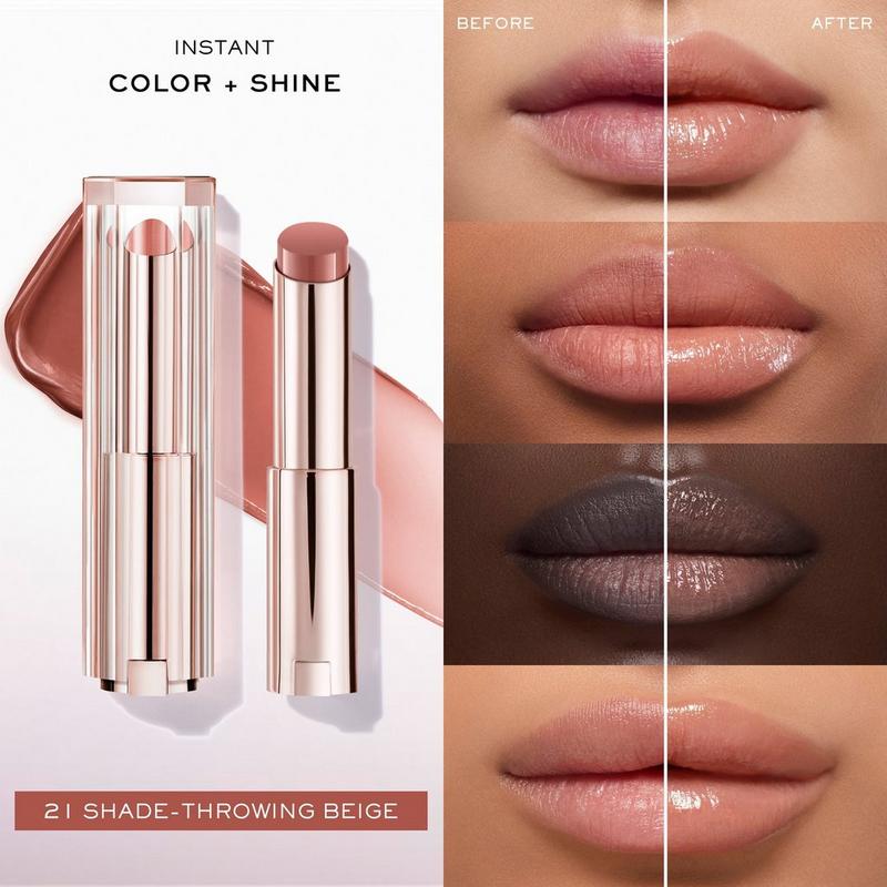 Lancôme - 21 Shade-Throwing Beige Lip Idôle Squalane-12 Butterglow