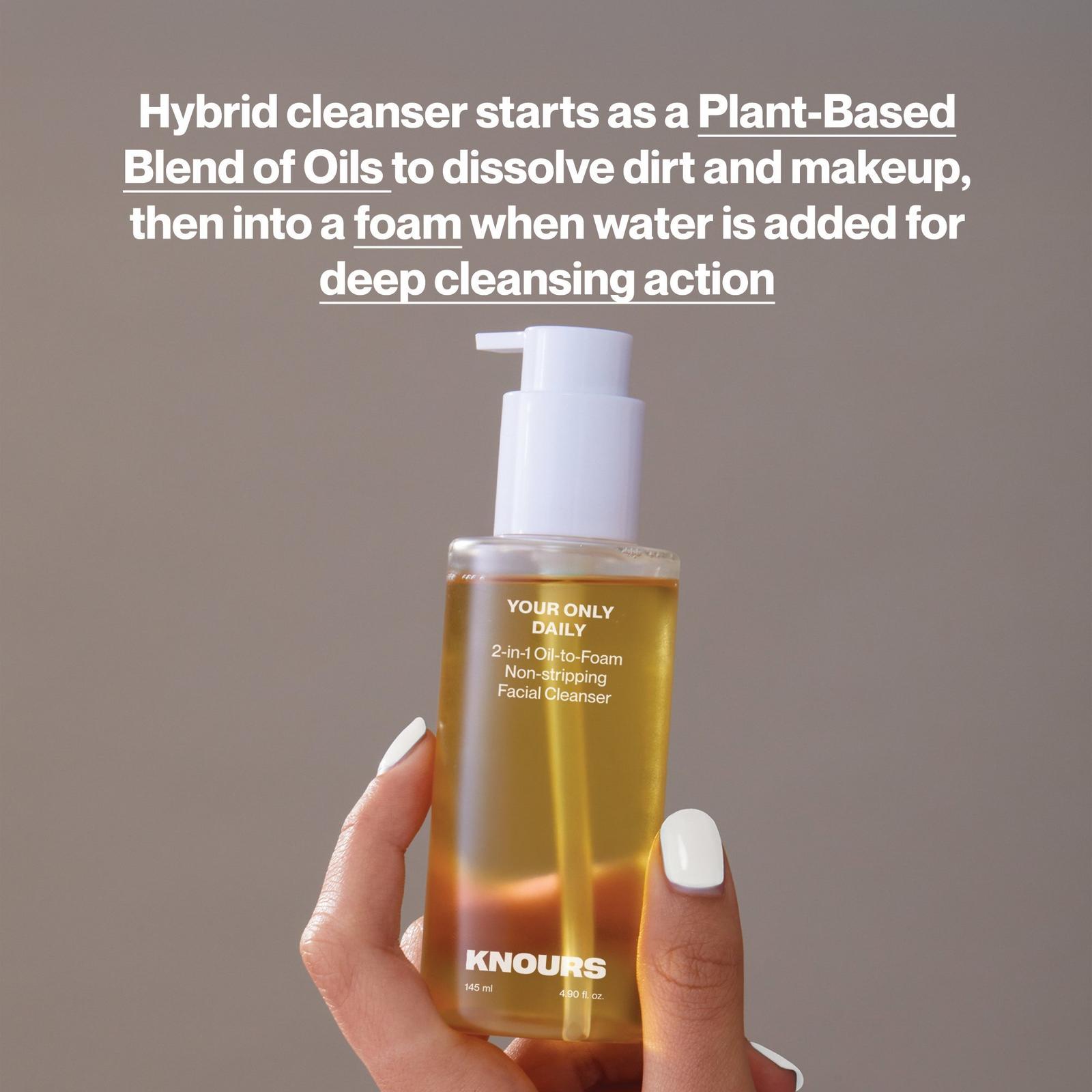 2-in-1 Oil-to-Foam Non-Stripping Facial Cleanser