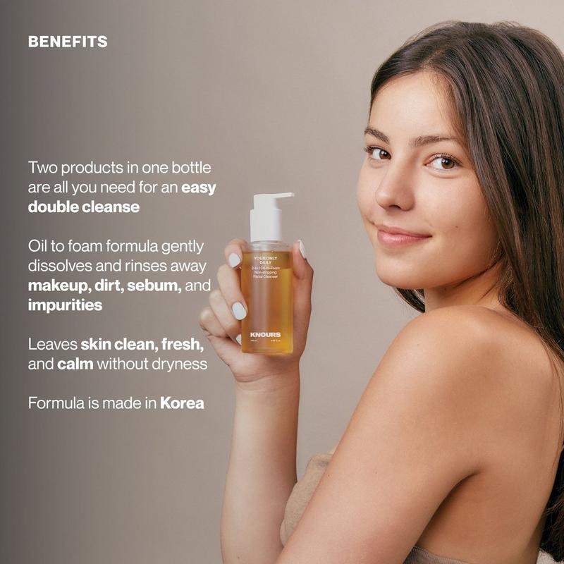 Knours. - 2-in-1 Oil-to-Foam Non-Stripping Facial Cleanser | Ulta