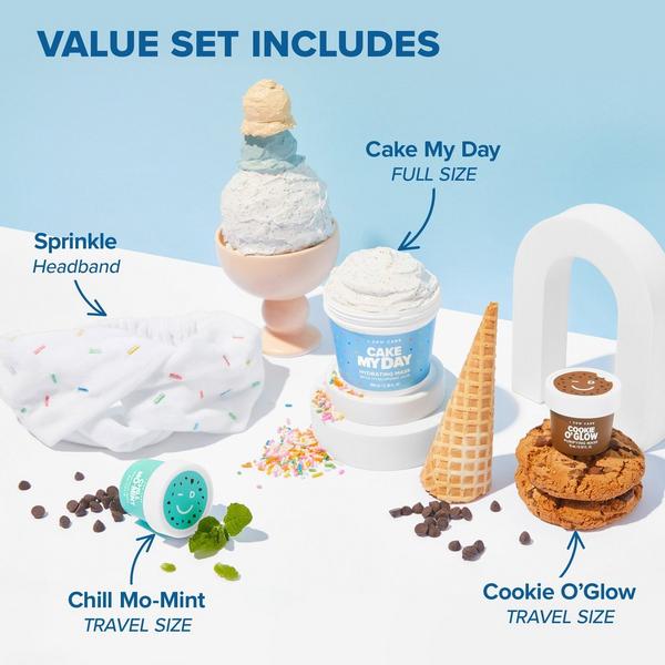 I Dew Care Sundae Scoop Ice Cream-Inspired Wash-Off Masks & Headband Set #3