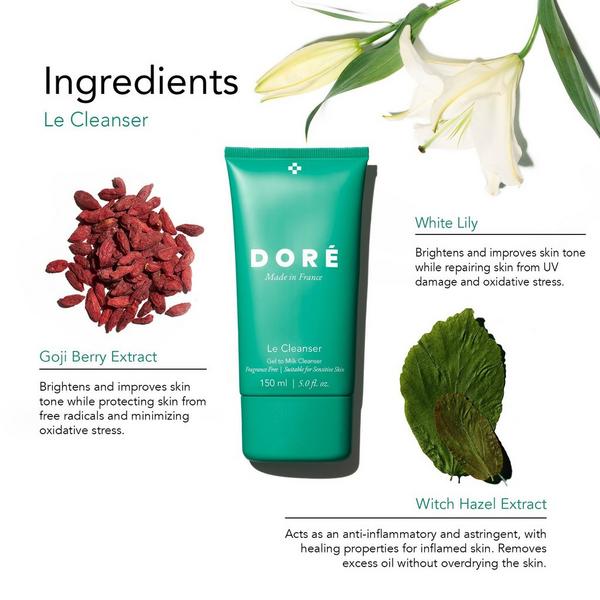 Doré Le Cleanser Gel To Milk Fragrance-Free Daily Facial Cleanser for Sensitive Skin #3