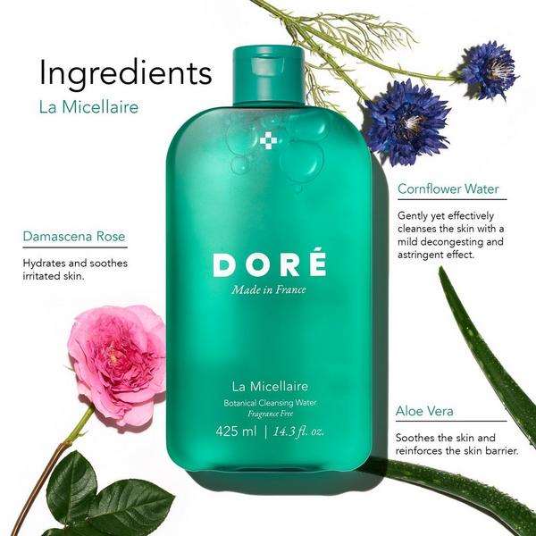 Doré La Micellaire Fragrance-Free Botanical Micellar Cleansing Water for All Skin Types #3