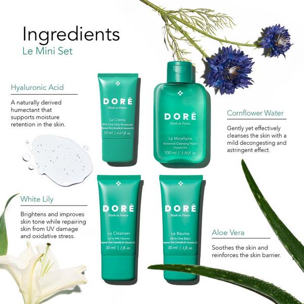 Doré Le Mini Set Bestselling Skincare Essentials for Sensitive Skin #4