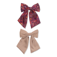 Reclaimed Boho Satin Bow Clips