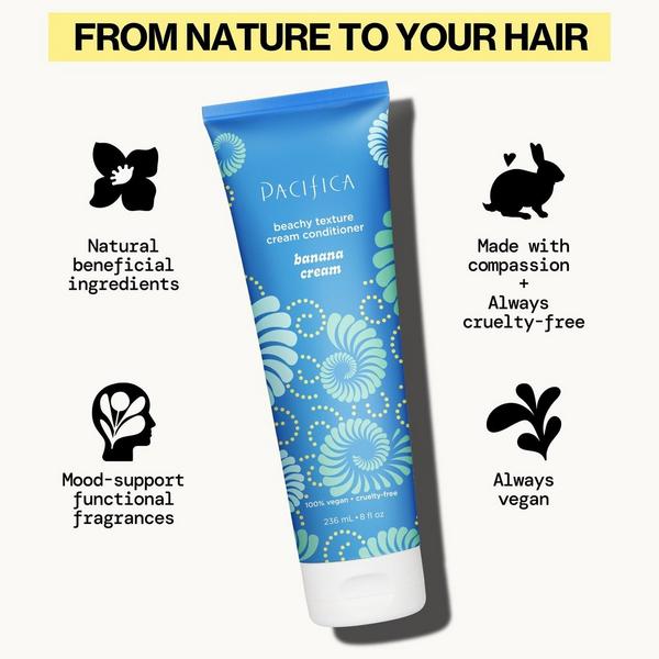 Pacifica Banana Cream Beachy Texture Cream Conditioner #7