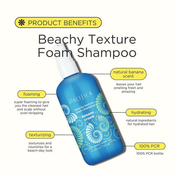 Pacifica Banana Cream Beachy Texture Foam Shampoo #2