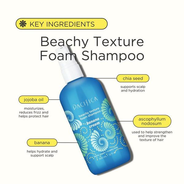 Pacifica Banana Cream Beachy Texture Foam Shampoo #3