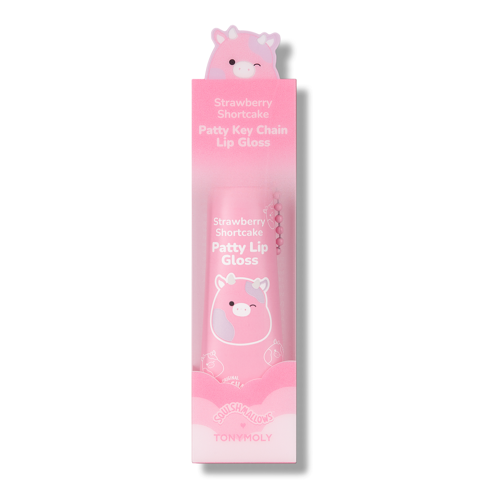 Squishmallows Key Chain High Shine Lip Gloss - Patty Strawberry Shortcake