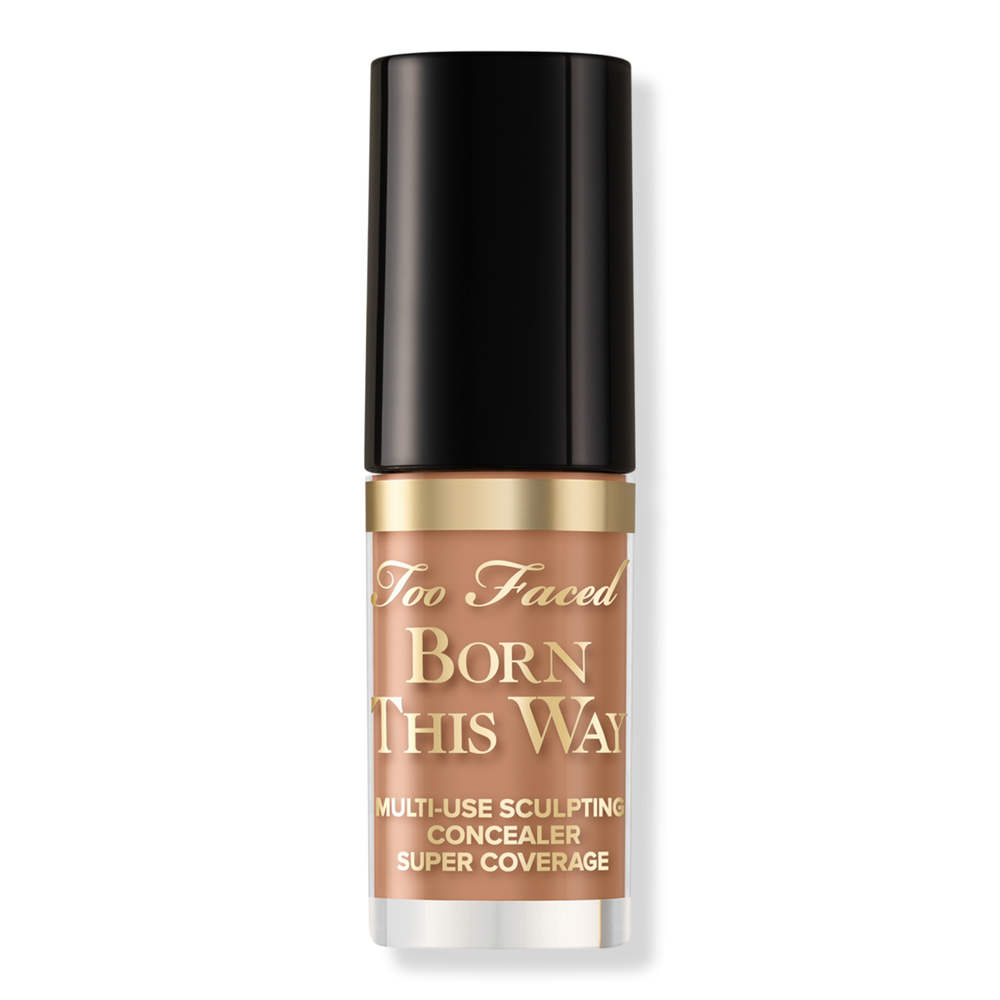 Too Faced Travel Size Born This Way Super Coverage Multi-use Concealer - Honey In Brown
