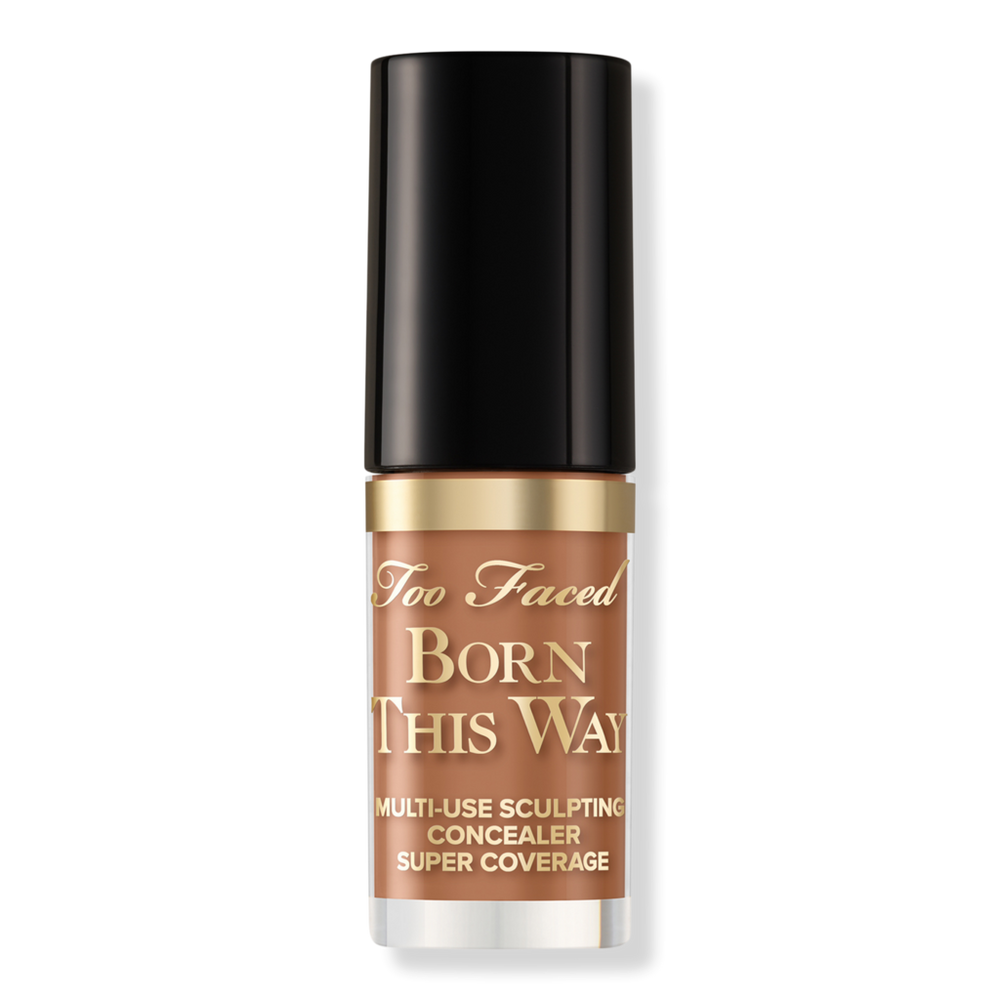 Too Faced Travel Size Born This Way Super Coverage Multi-use Concealer - Caramel In Brown