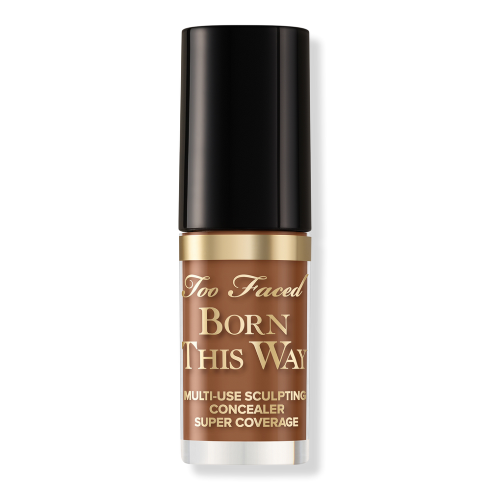 Too Faced Travel Size Born This Way Super Coverage Multi-use Concealer - Chestnut In Brown
