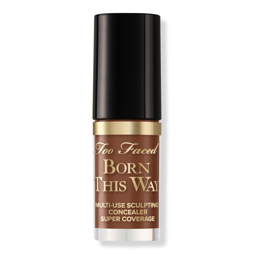Too Faced Travel Size Born This Way Super Coverage Multi-use Concealer - Spiced Rum In Brown