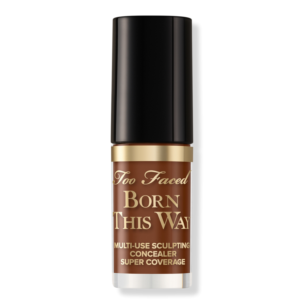 Too Faced Travel Size Born This Way Super Coverage Multi-use Concealer - Toffee In Brown