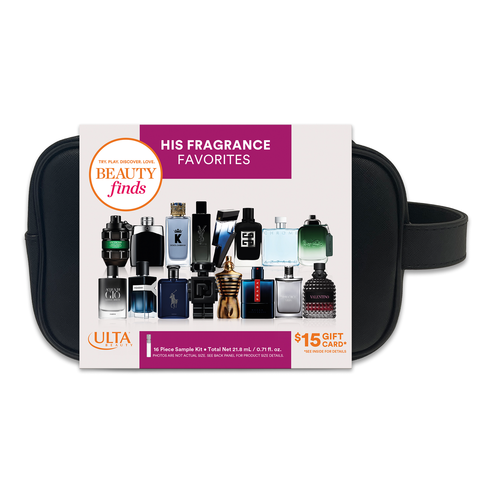 His Fragrance Favorites 16 Piece Sampler Kit