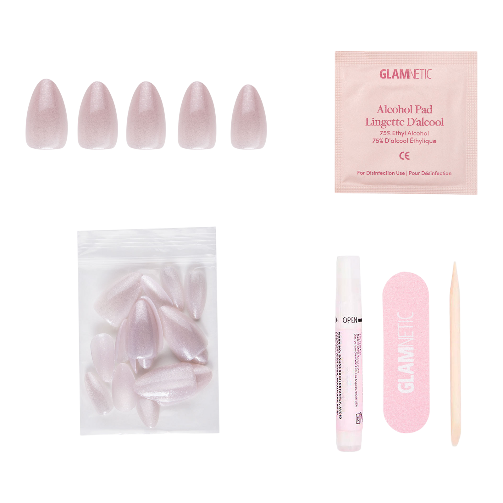 Selenite Press-On Nails