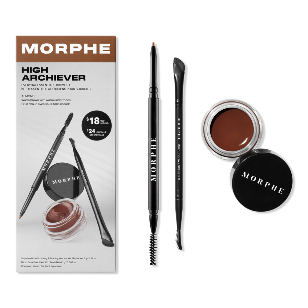 Morphe High Archiever Everyday Essentials Brow Kit - Almond In Brown