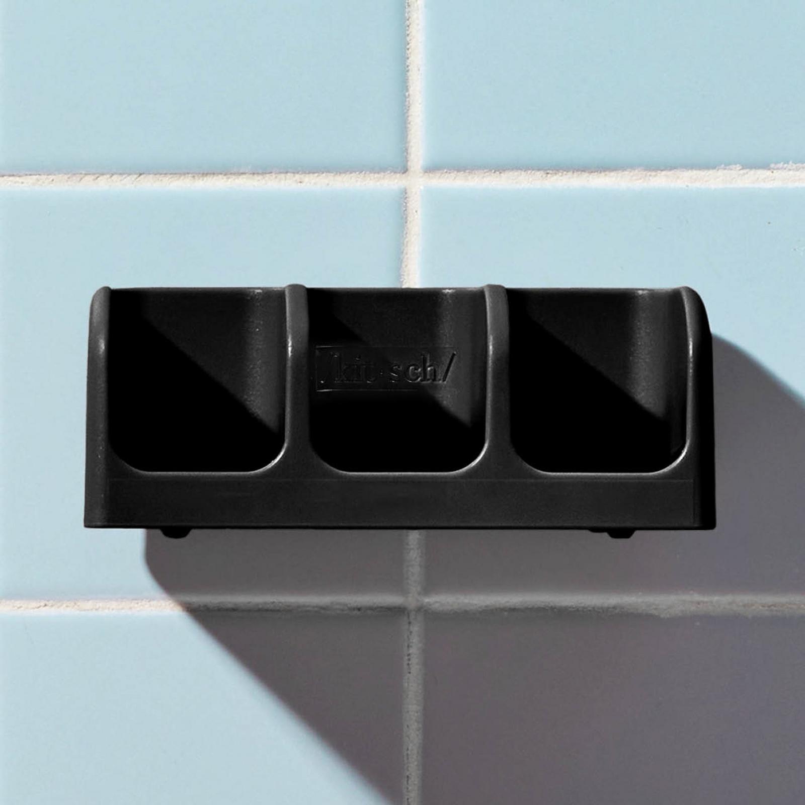Bottle-Free Beauty Self-Draining Soap Dish - Black