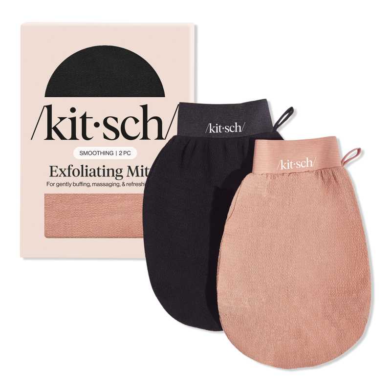 Kitsch - Black & Terracotta Exfoliating Glove 2pc Set | Ulta Beauty