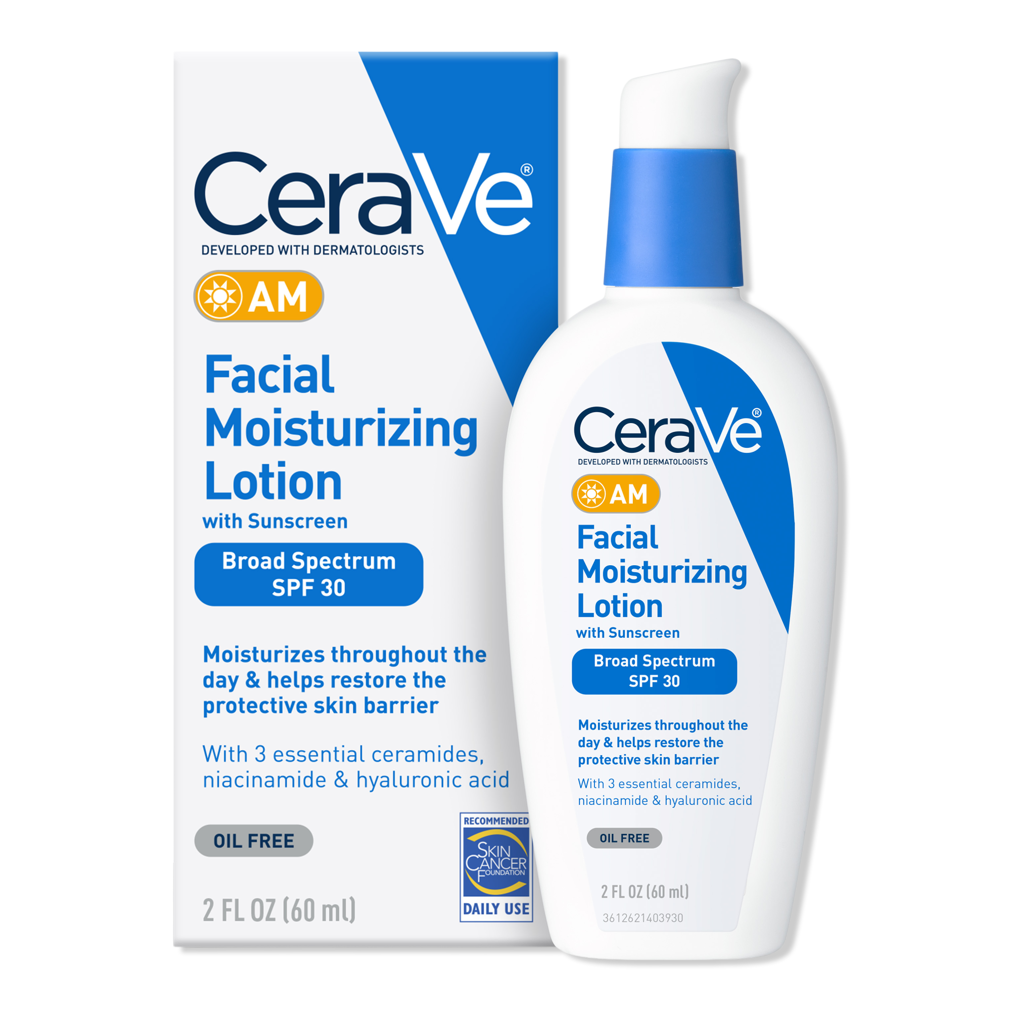 CeraVe AM Lotion Face Moisturizer with SPF 30 for Balanced to Oily Skin #1
