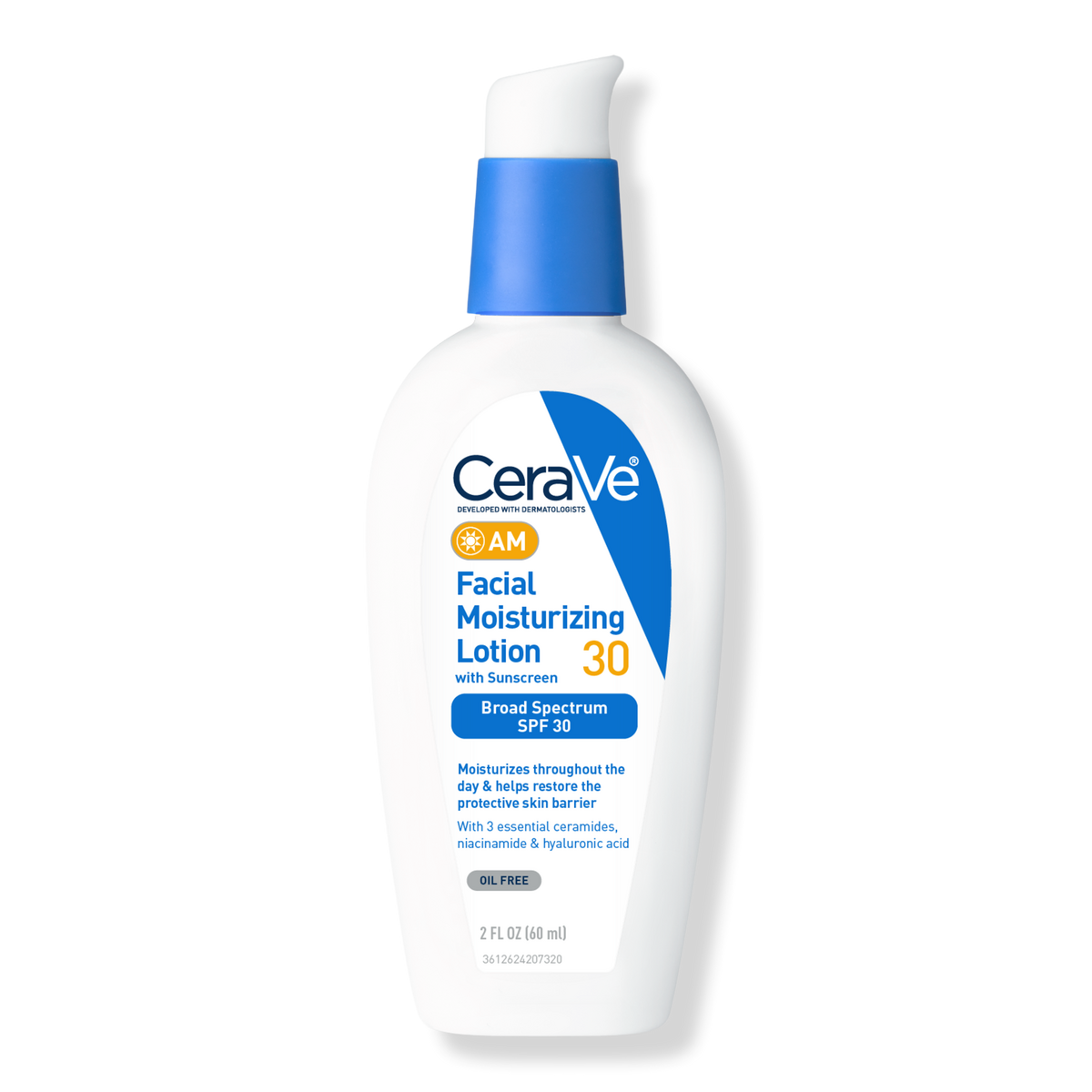 CeraVe AM Facial Moisturizing Lotion SPF 30 2.0 oz pump — Best Multitasker tween skincare pick combining moisturizer + sunscreen in one step