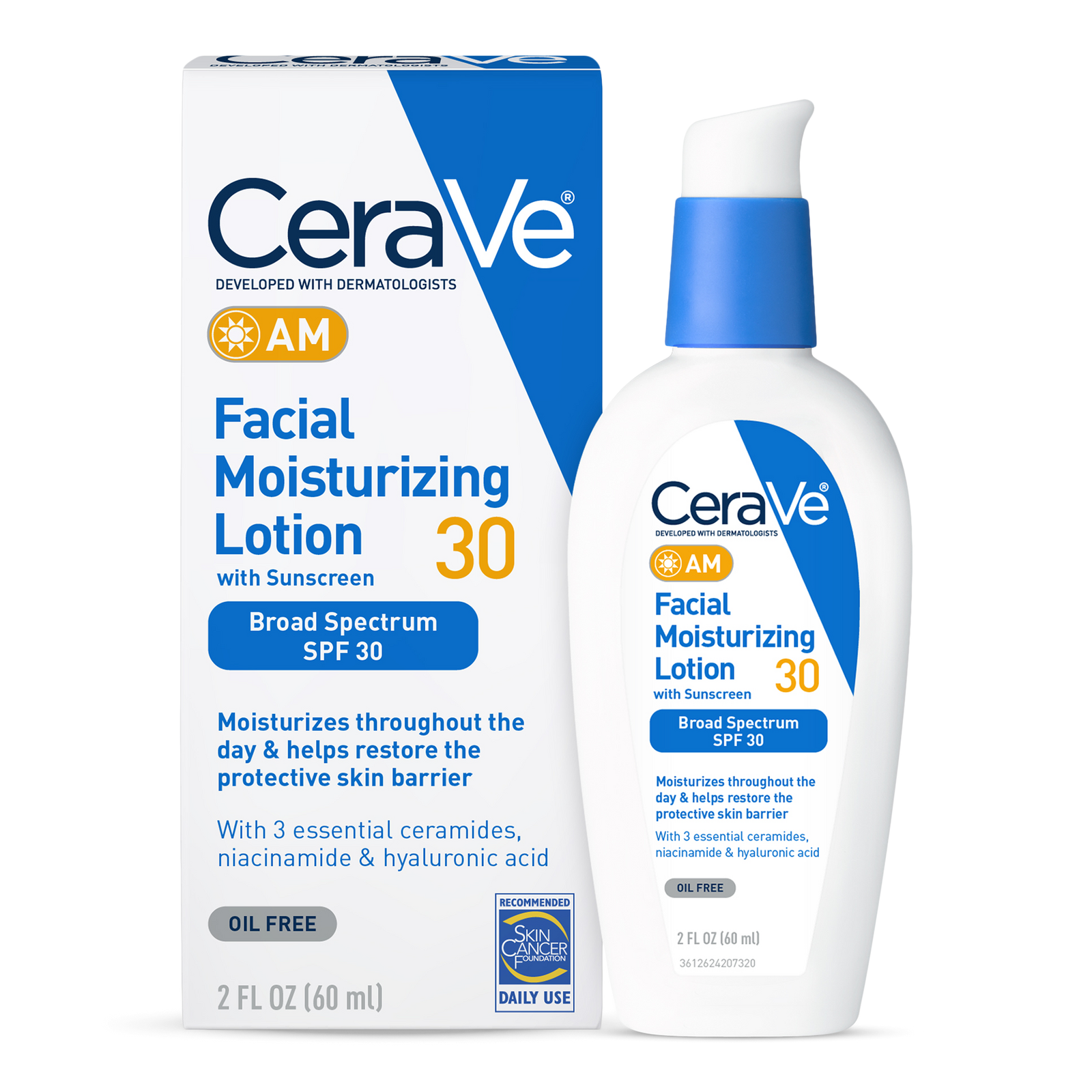 AM Lotion Face Moisturizer with SPF 30 for Balanced to Oily Skin