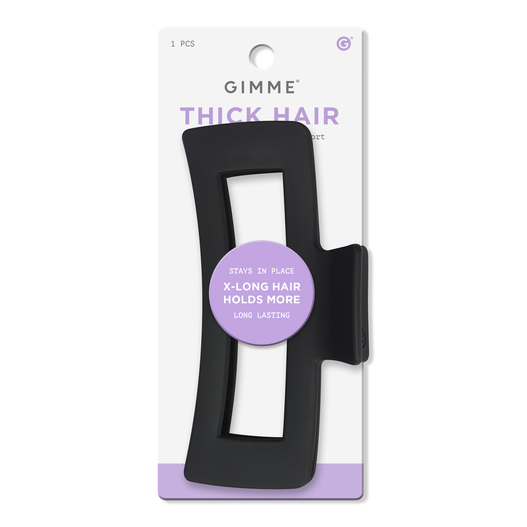 GIMME beauty Thick Hair Rectangle Extra Large Claw Clip #1