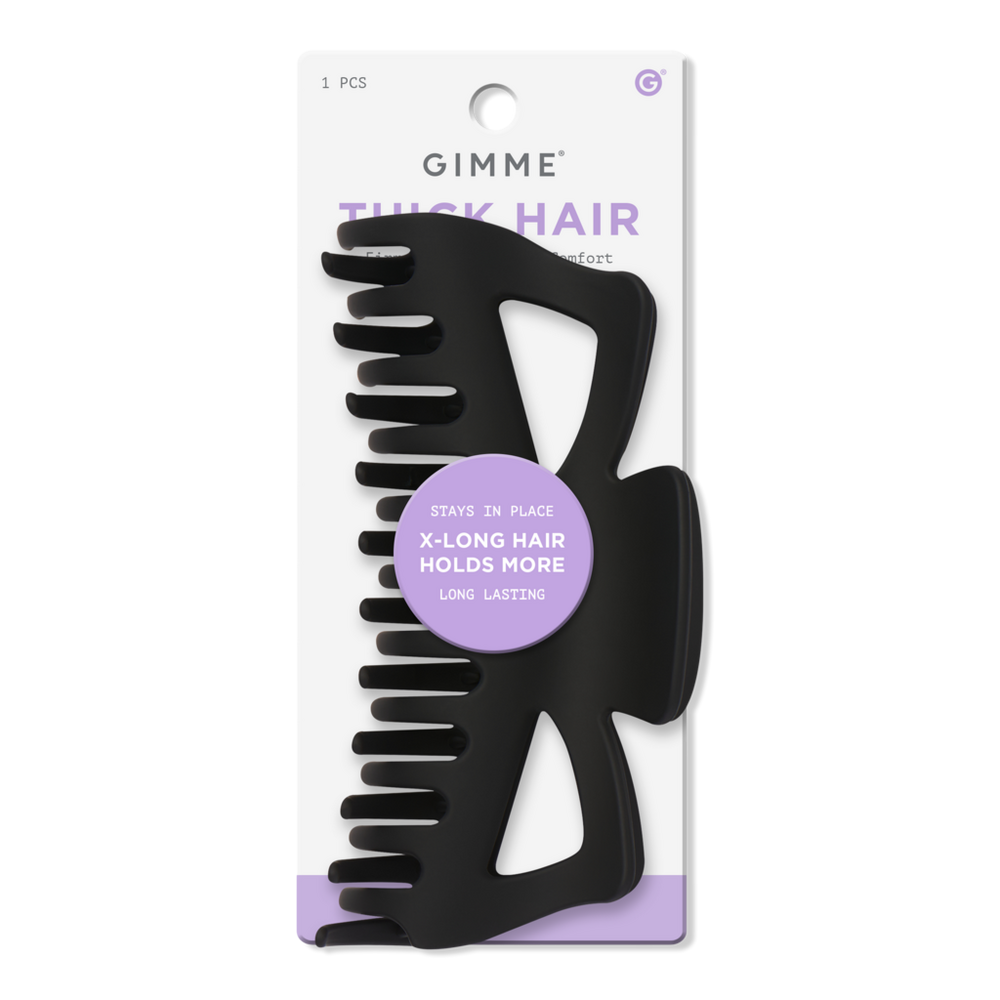 Gimme Beauty Thick Hair Extra Grip Claw Clip - Black In Black