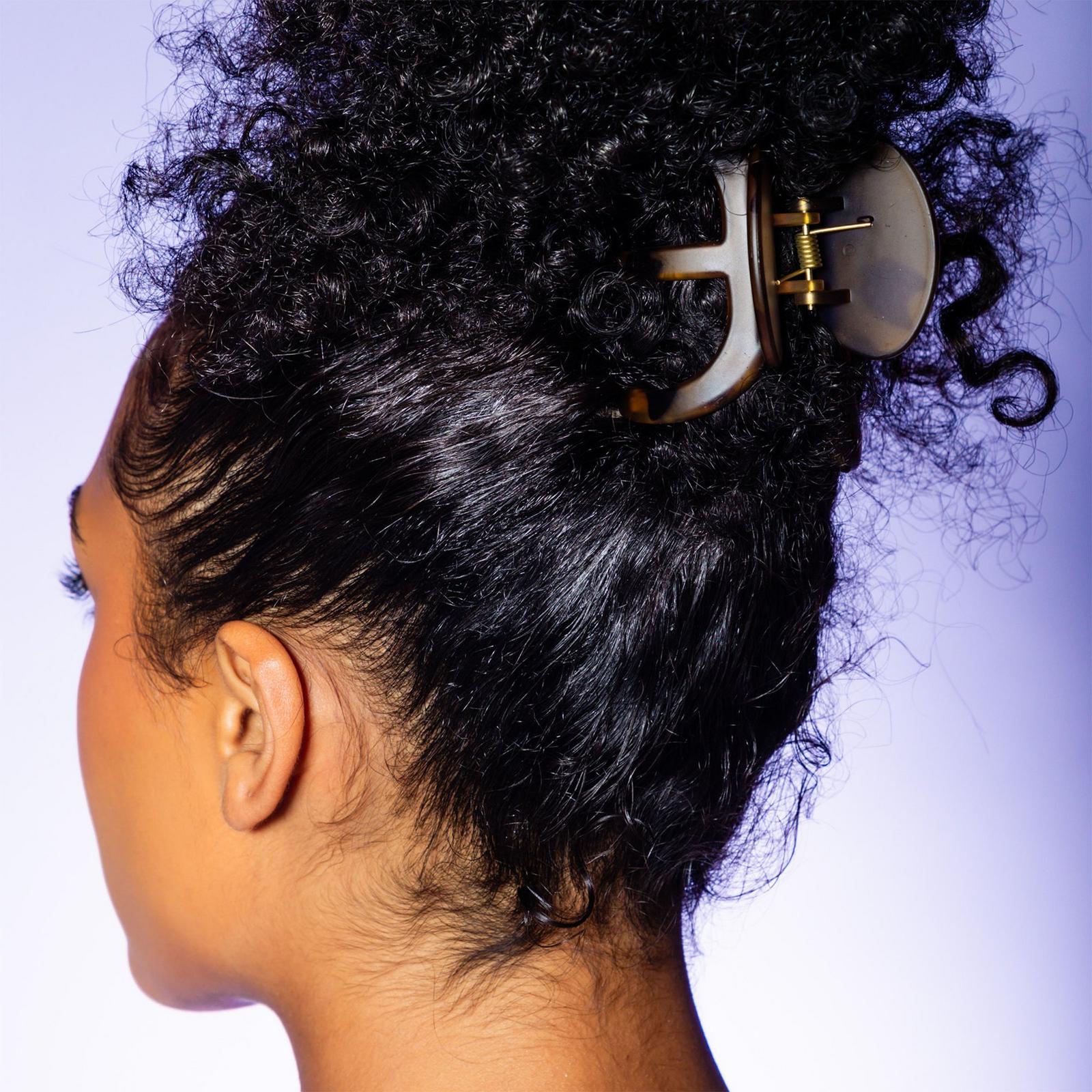 Thick Hair Curly Claw Clip - Black/Tortoise
