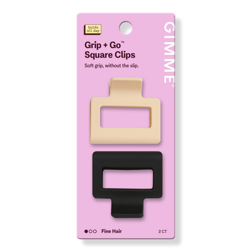 GIMME beauty - Black/Tan Fine Hair Square Extra Grip Claw Clip
