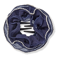 Primp Pop Clip Navy with Faux Pearls