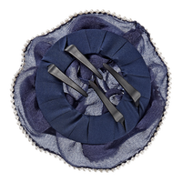 Scünci Primp Pop Clip Navy with Faux Pearls #3