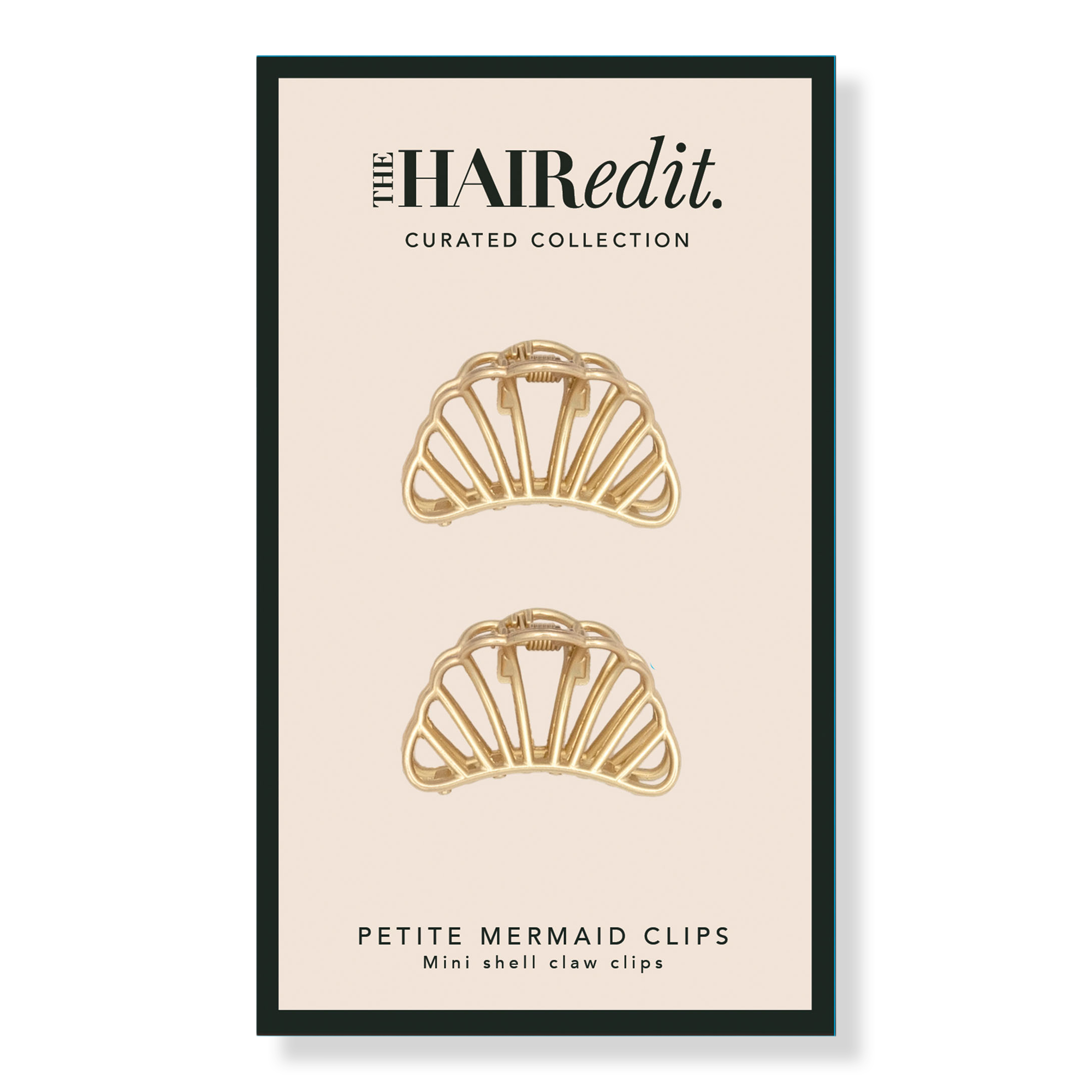 The Hair Edit Petite Gilded Mermaid Shell Mini Claw Clips #1