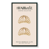 Petite Gilded Mermaid Shell Mini Claw Clips