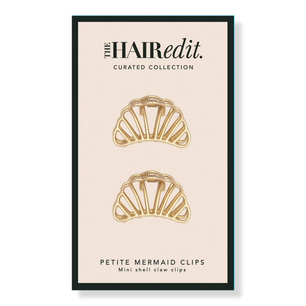 The Hair Edit Petite Gilded Mermaid Shell Mini Claw Clips #1