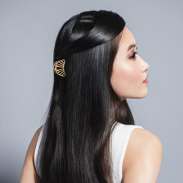 The Hair Edit Petite Gilded Mermaid Shell Mini Claw Clips #7