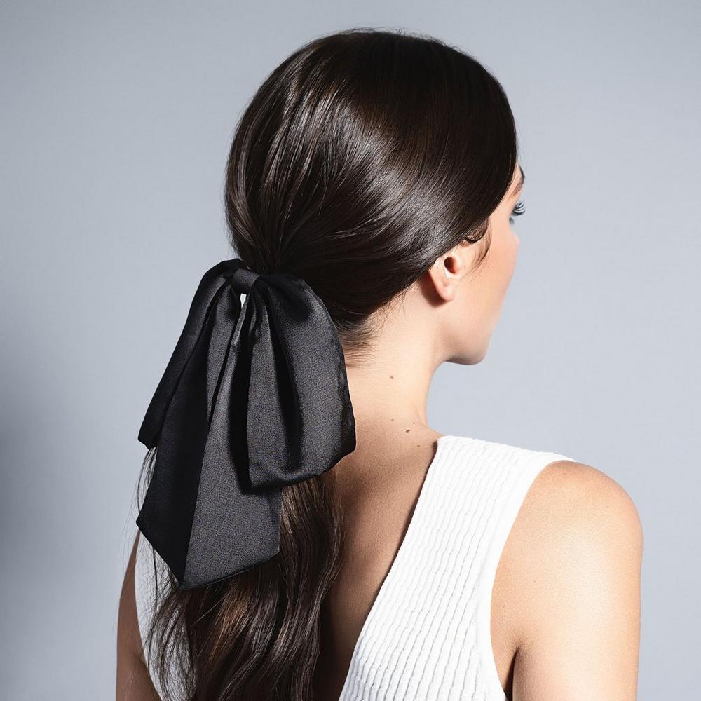 Runway Ribbon Bow Hook Satin Scrunchie