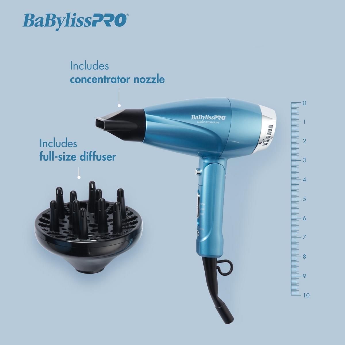 BaBylissPRO Nano Titanium Compact Folding Ionic Dryer