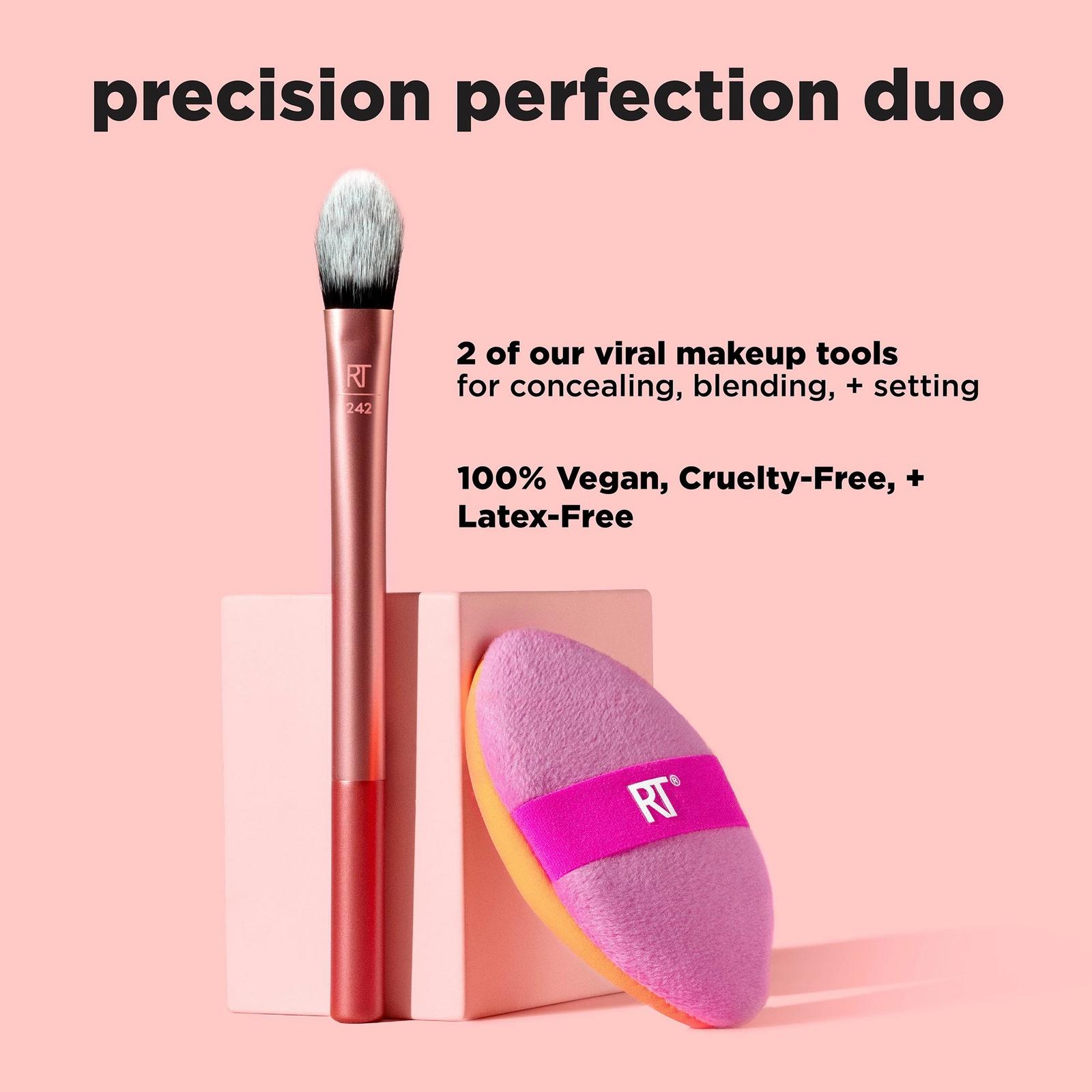 Precision Perfection Powder Puff + Makeup Brush Duo