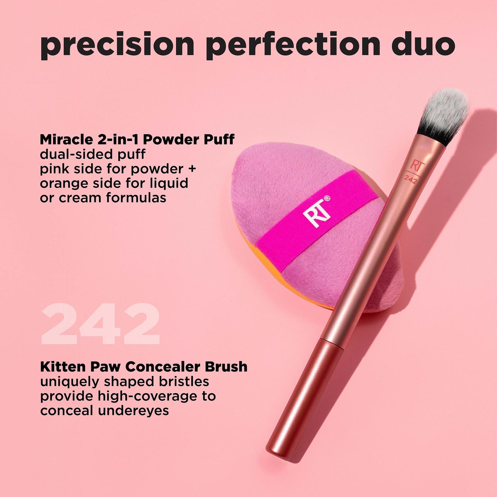 Precision Perfection Powder Puff + Makeup Brush Duo