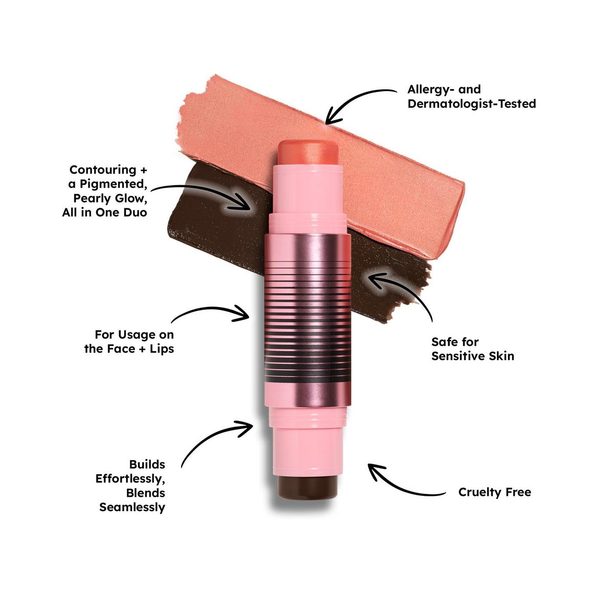 GlowTour Duo Shimmering Blush + Contour Stick