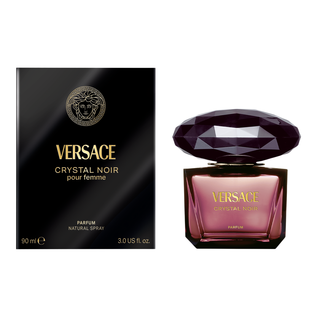 2 Versace Crystal Noir Eau De popular Parfum 3 fl oz