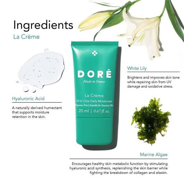 Doré Travel Size La Crème Fragrance-Free All-In-One Daily Moisturizer #3