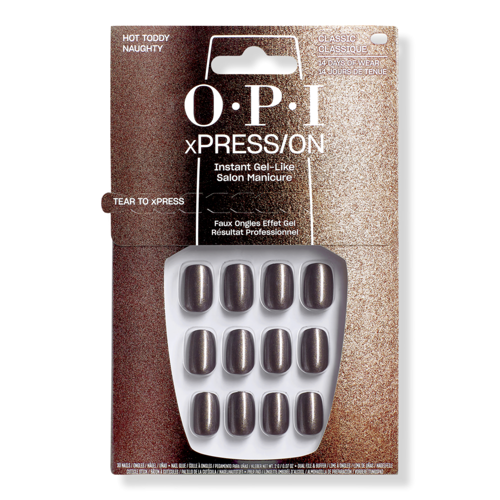 Opi Xpress/on Short Solid Color Press On Nails - Hot Toddy Naughty