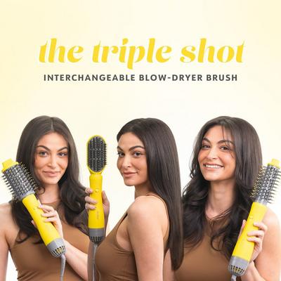 The Triple Shot Interchangeable Blow-Dryer Brush